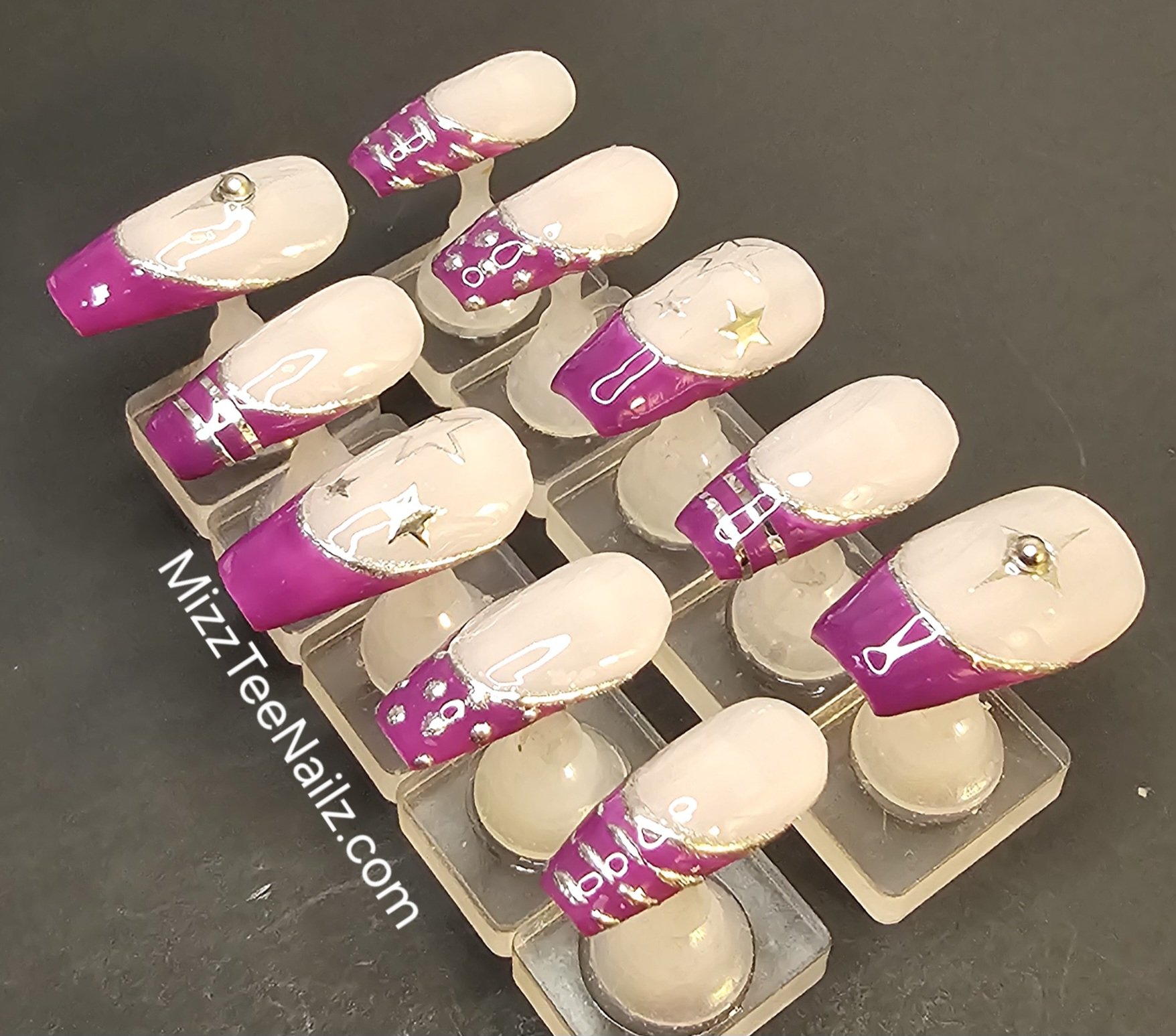 Set 115: Purple Celestial French Luxury Press-On Nails - Image 15